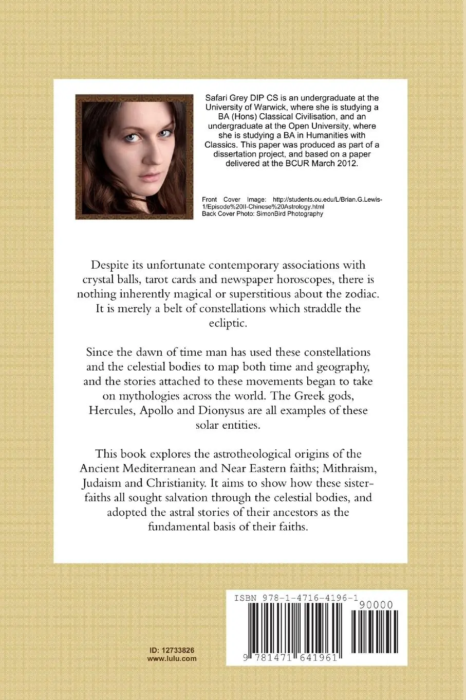 Rückseite: 9781471641961 | The Astrotheological Origins of the Mithraic Mysteries, Judaism and...