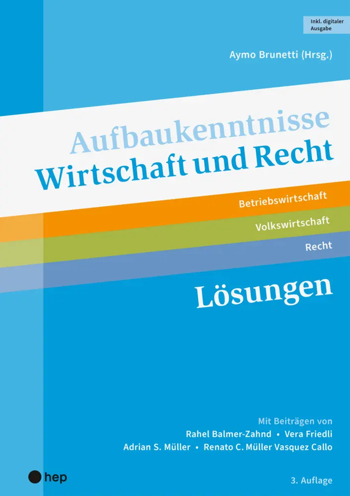 Aufbaukenntnisse Wirtschaft und Recht Lösungen (Print inkl. digitaler Ausgabe, Neuauflage 2026)