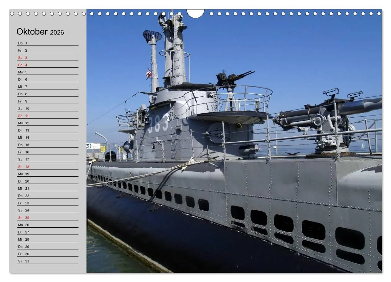 Bild: 9783457991961 | U-Boote. Militärische Ungetüme (Wandkalender 2026 DIN A3 quer),...