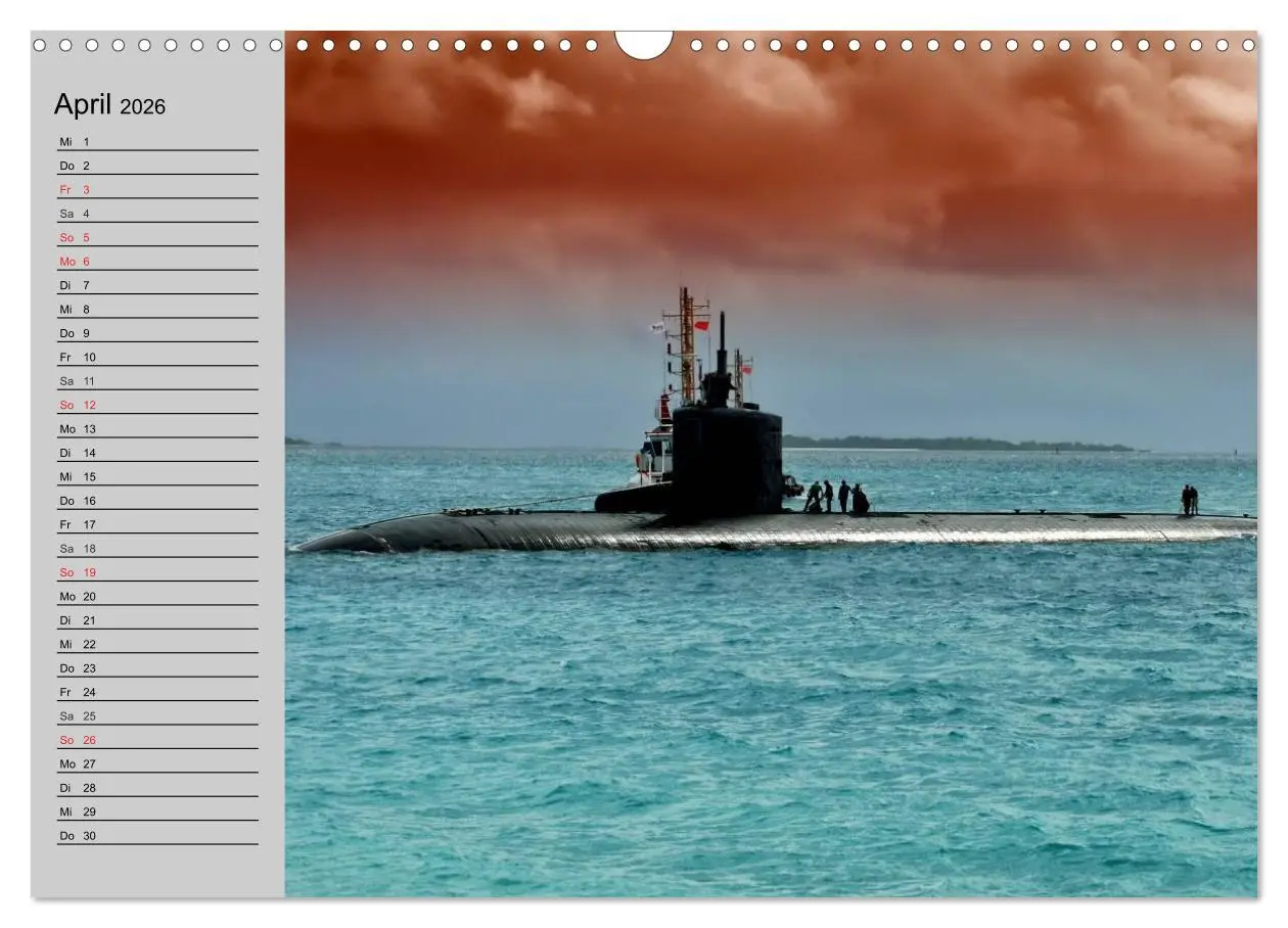 Bild: 9783457991961 | U-Boote. Militärische Ungetüme (Wandkalender 2026 DIN A3 quer),...
