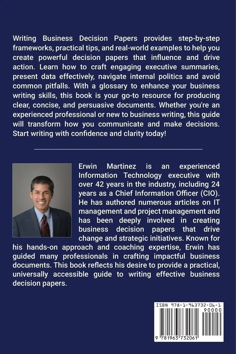 Rückseite: 9781963732061 | Writing Business Decision Papers | Erwin Martinez | Taschenbuch | 2024