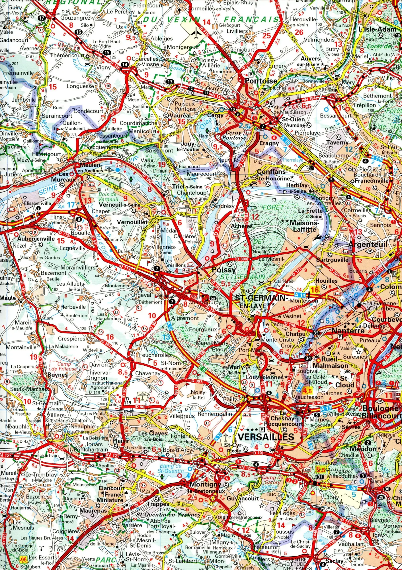 Bild: 9782067202061 | Michelin Paris - Oise, Paris, Val-d'Oise - Map 305 | Michelin | 1 S.