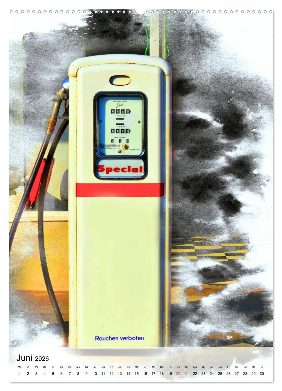 Bild: 9783516352061 | Gasoline - Vintage Tanksäulen in Szene gesetzt (hochwertiger...
