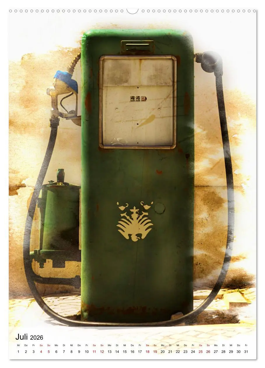 Bild: 9783516352061 | Gasoline - Vintage Tanksäulen in Szene gesetzt (hochwertiger...