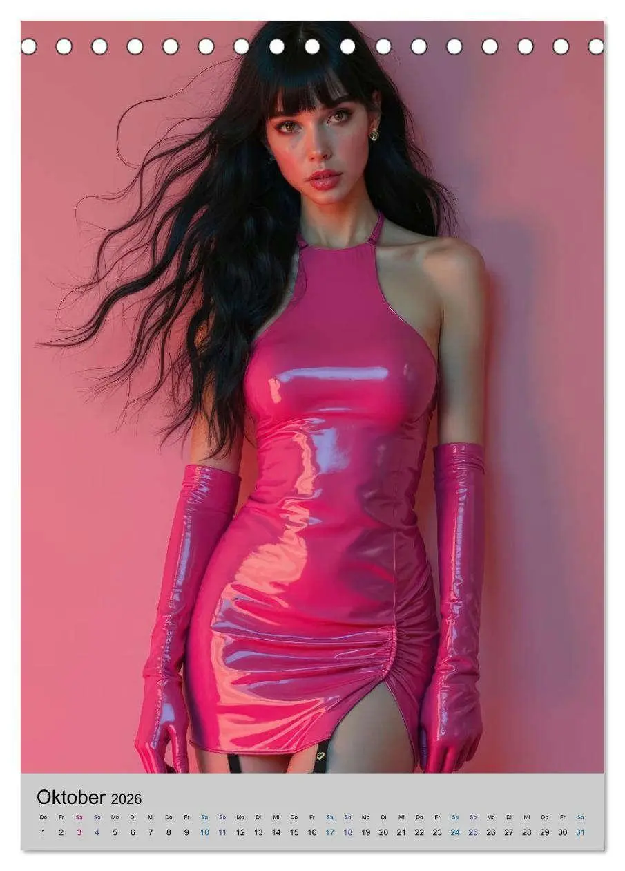 Bild: 9783516592061 | Glamour &amp; Latex (Tischkalender 2026 DIN A5 hoch), CALVENDO...