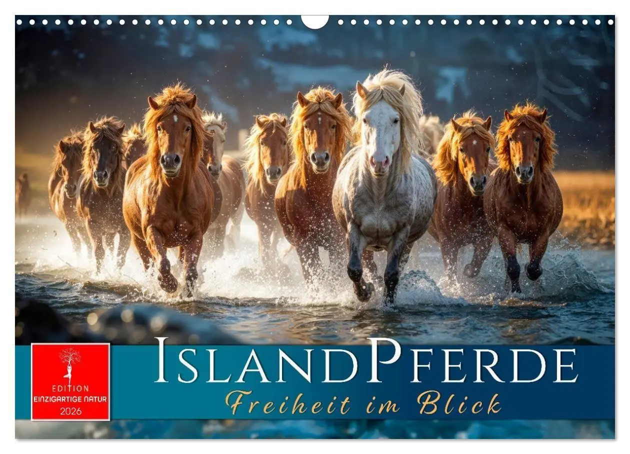 Cover: 9783516662061 | Islandpferde - Freiheit im Blick (Wandkalender 2026 DIN A3 quer),...