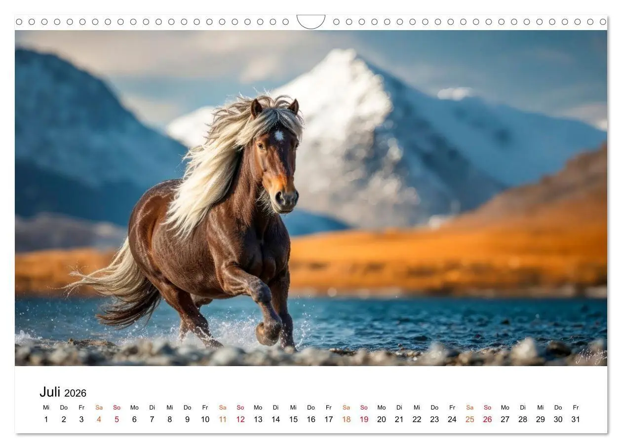 Bild: 9783516662061 | Islandpferde - Freiheit im Blick (Wandkalender 2026 DIN A3 quer),...