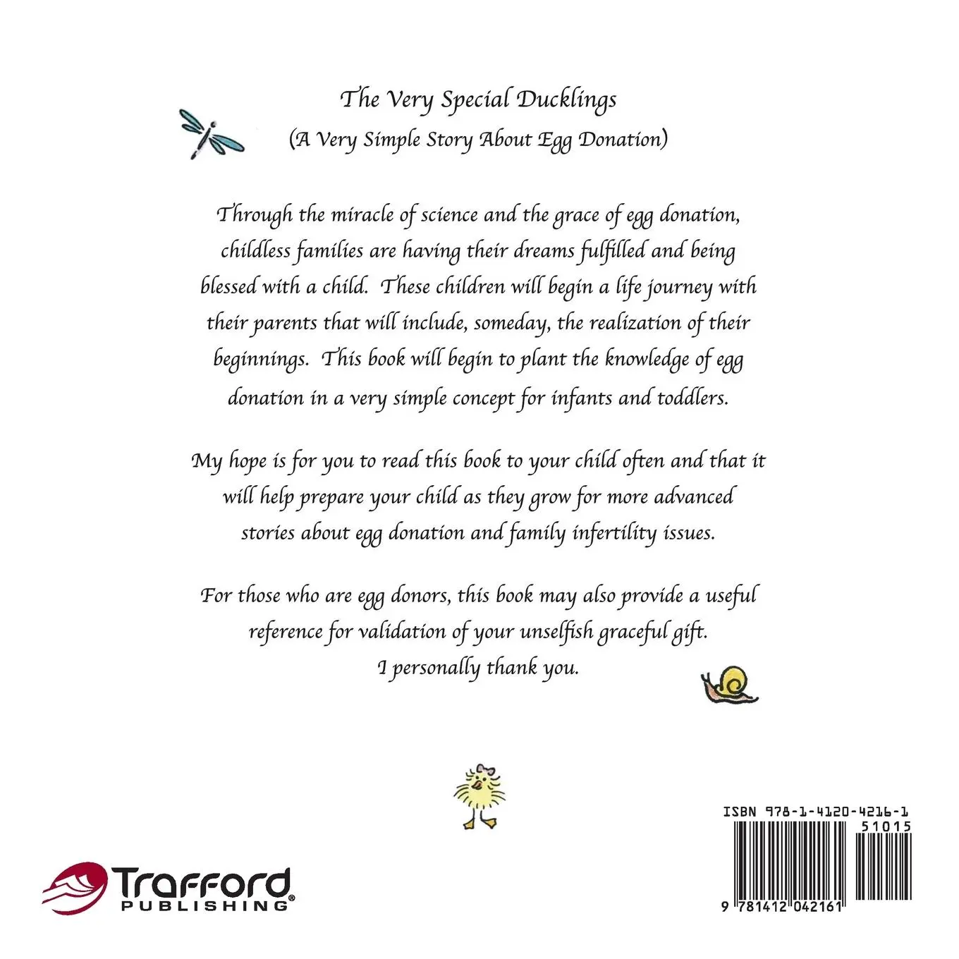 Rückseite: 9781412042161 | The Very Special Ducklings | A Very Simple Story About Egg Donation