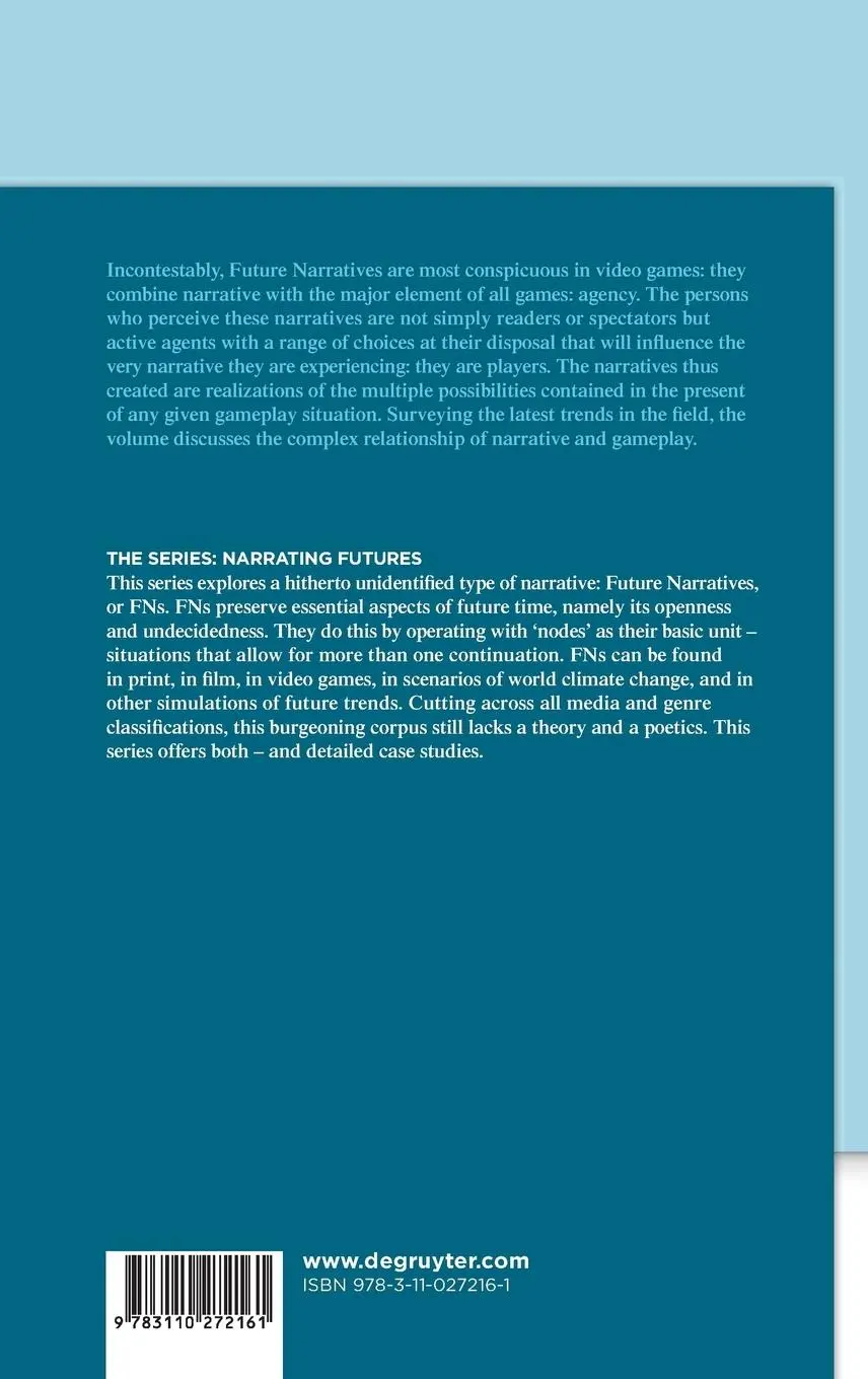Rückseite: 9783110272161 | Storyplaying | Agency and Narrative in Video Games | Sebastian Domsch