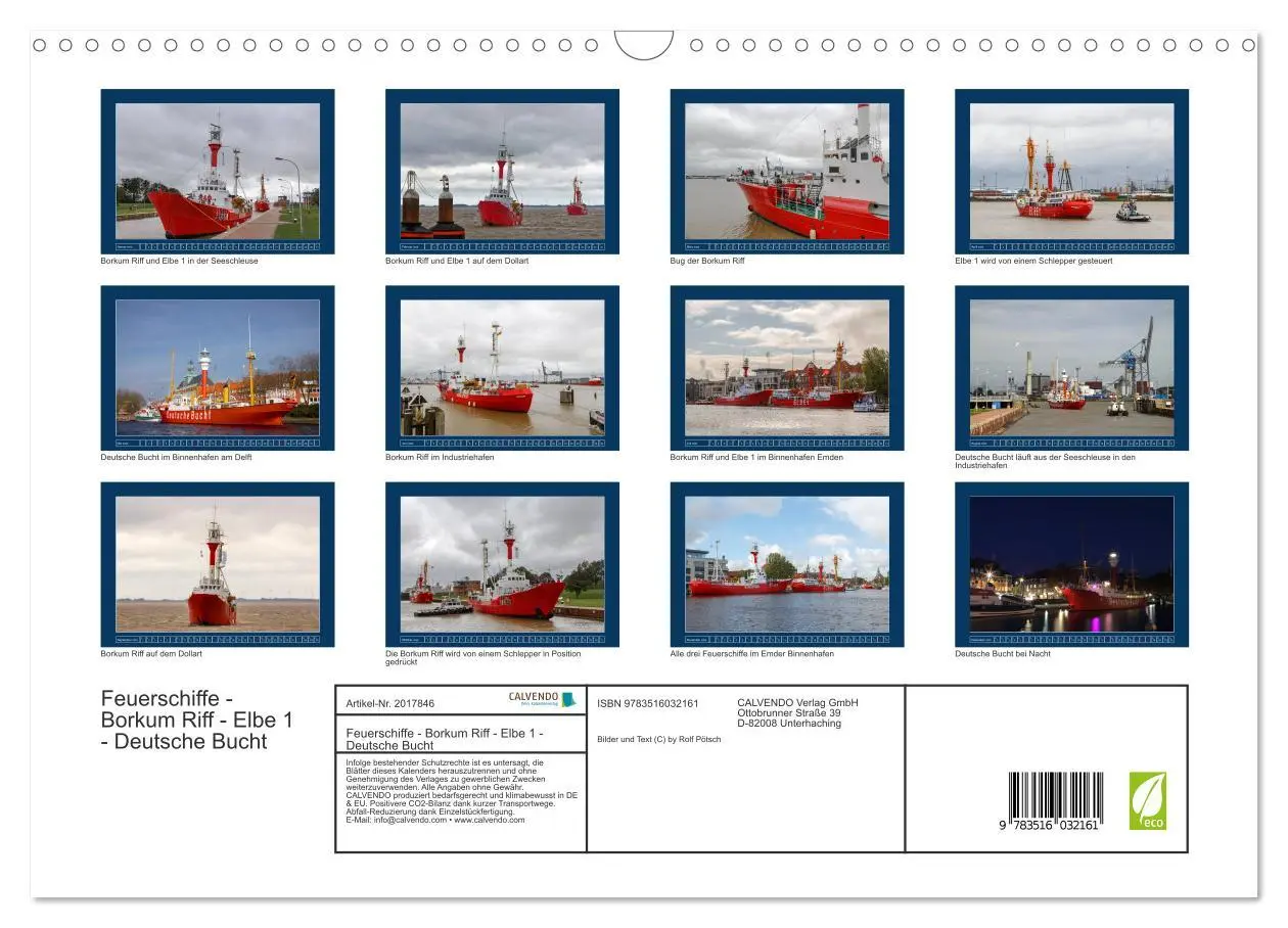 Bild: 9783516032161 | Feuerschiffe - Borkum Riff - Elbe 1 - Deutsche Bucht (Wandkalender...