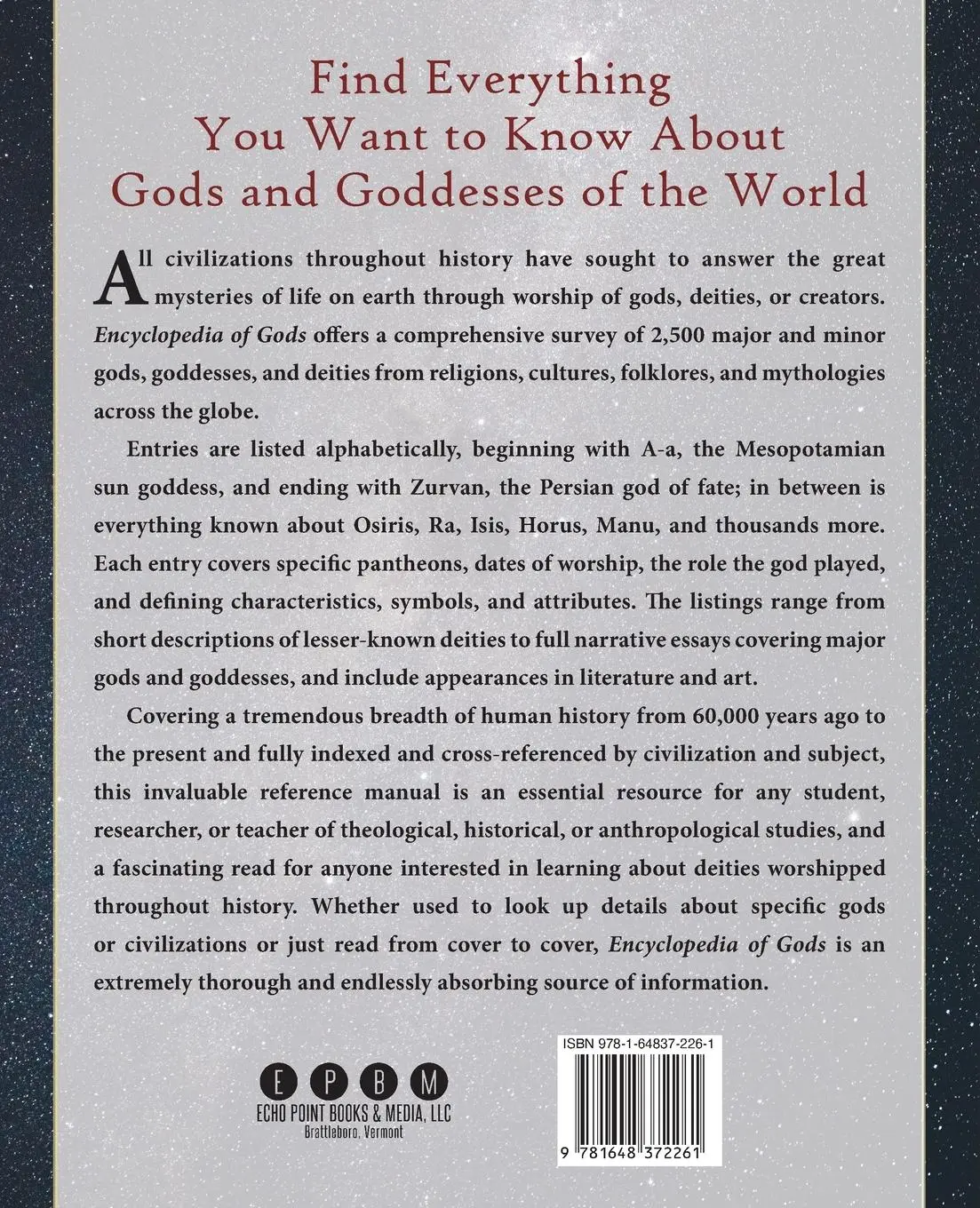 Rückseite: 9781648372261 | Encyclopedia of Gods | Over 2,500 Deities of the World | Jordan | Buch