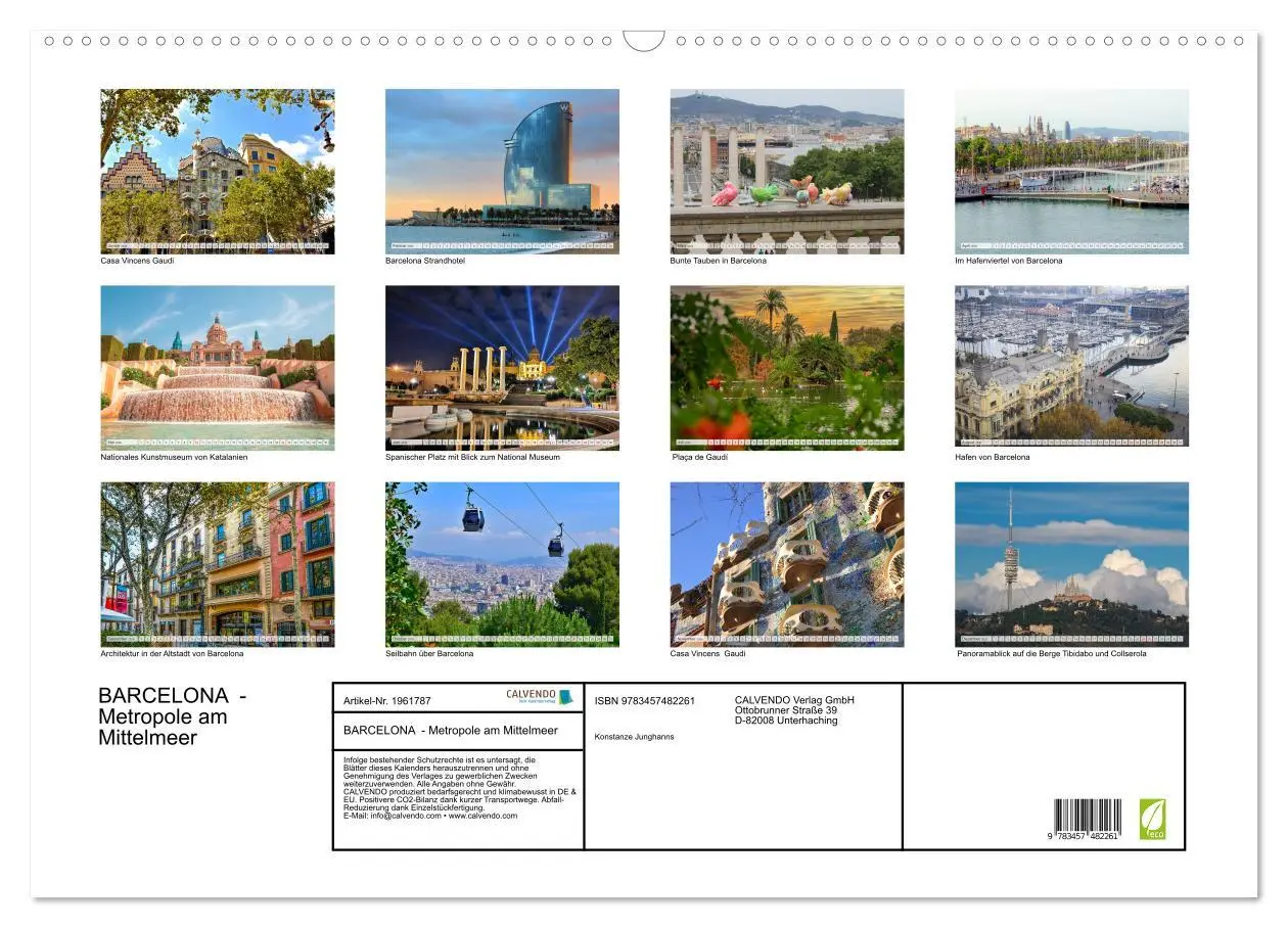 Bild: 9783457482261 | BARCELONA - Metropole am Mittelmeer (Wandkalender 2026 DIN A2...