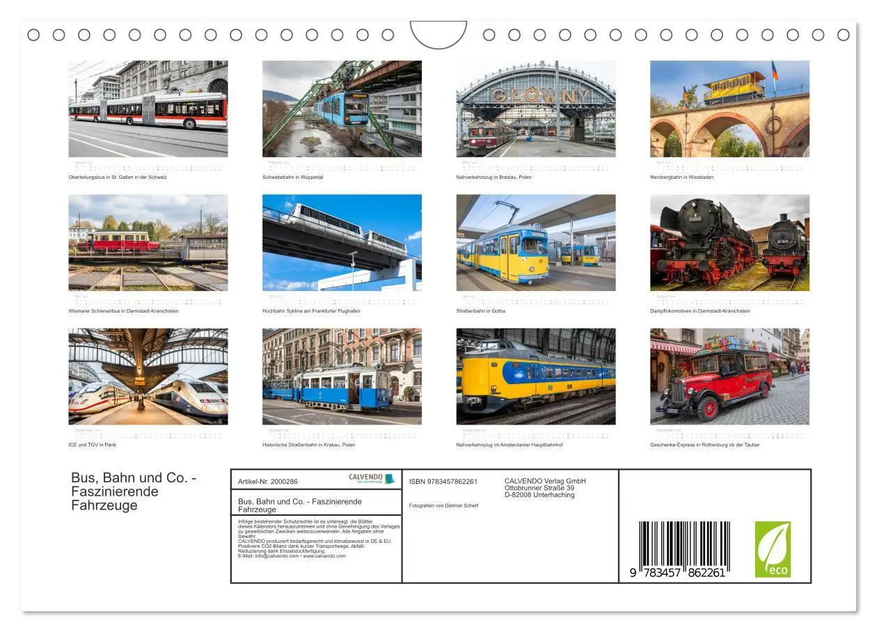 Bild: 9783457862261 | Bus, Bahn und Co. - Faszinierende Fahrzeuge (Wandkalender 2026 DIN...