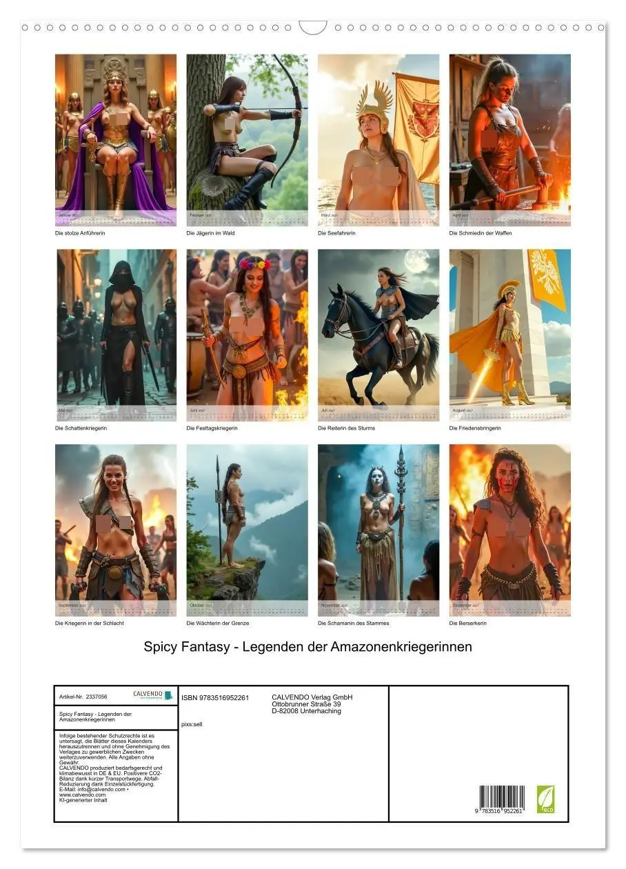 Bild: 9783516952261 | Spicy Fantasy - Legenden der Amazonenkriegerinnen (Wandkalender...