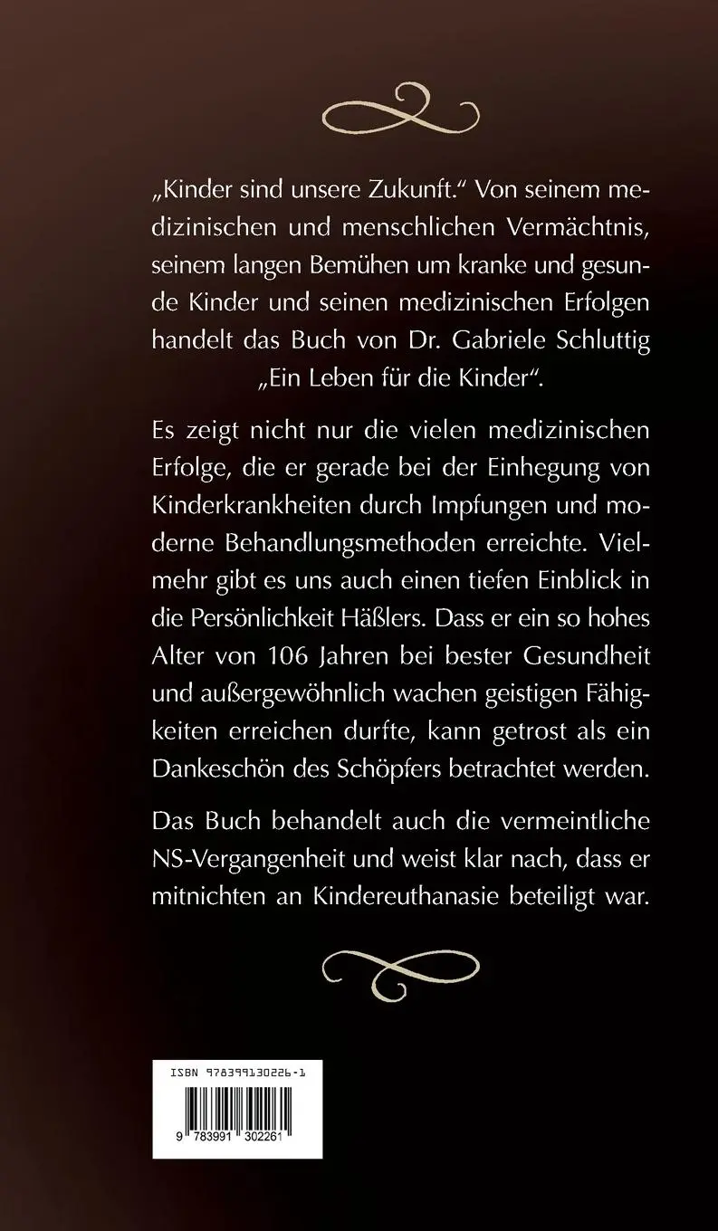Rückseite: 9783991302261 | Ein Leben für die Kinder - Erich Häßler 1899-2005 | Gabriele Schluttig