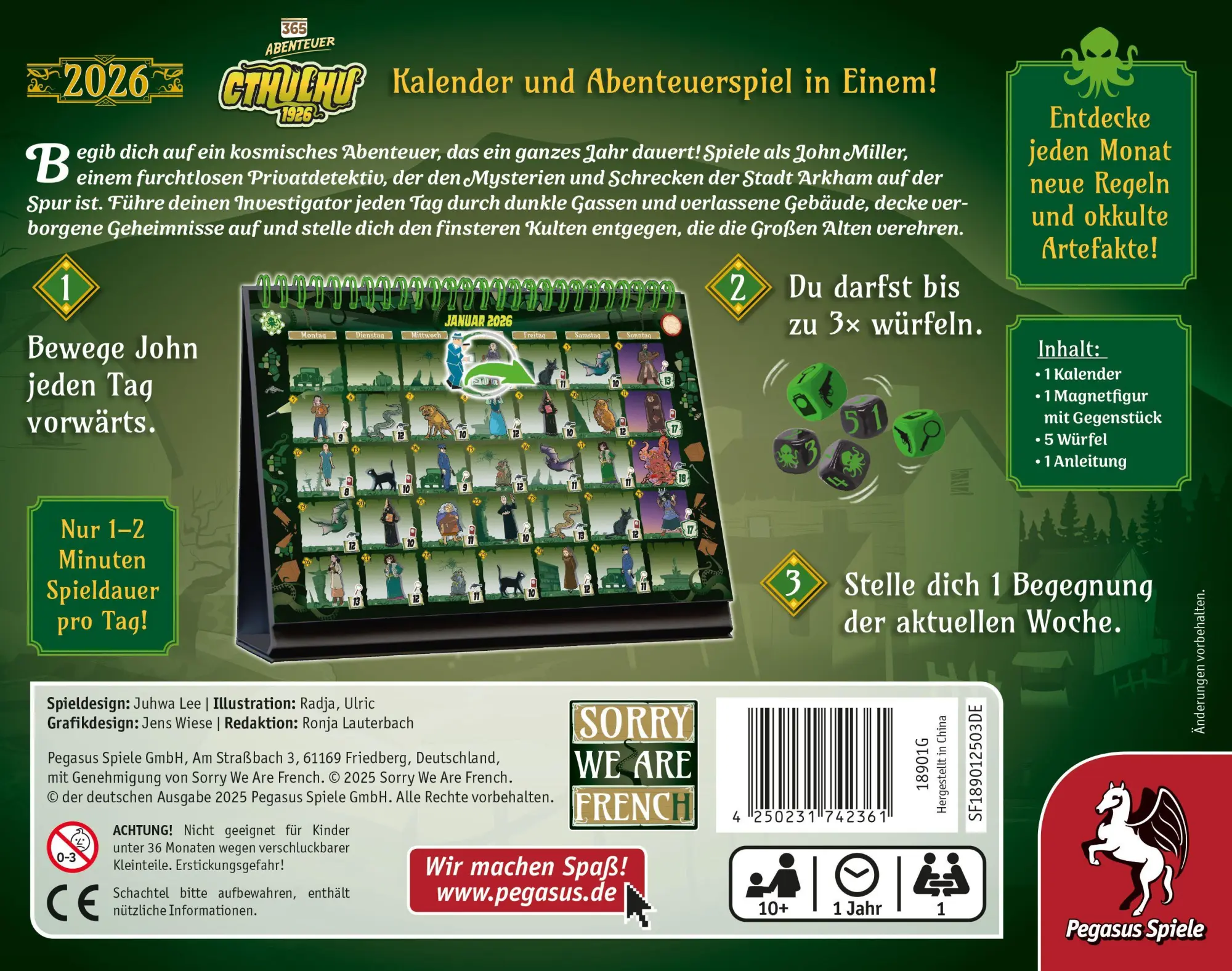 Bild: 4250231742361 | 365 Abenteuer- Cthulhu 1926 [Edition 2026] | Spiel | 18901G | Deutsch