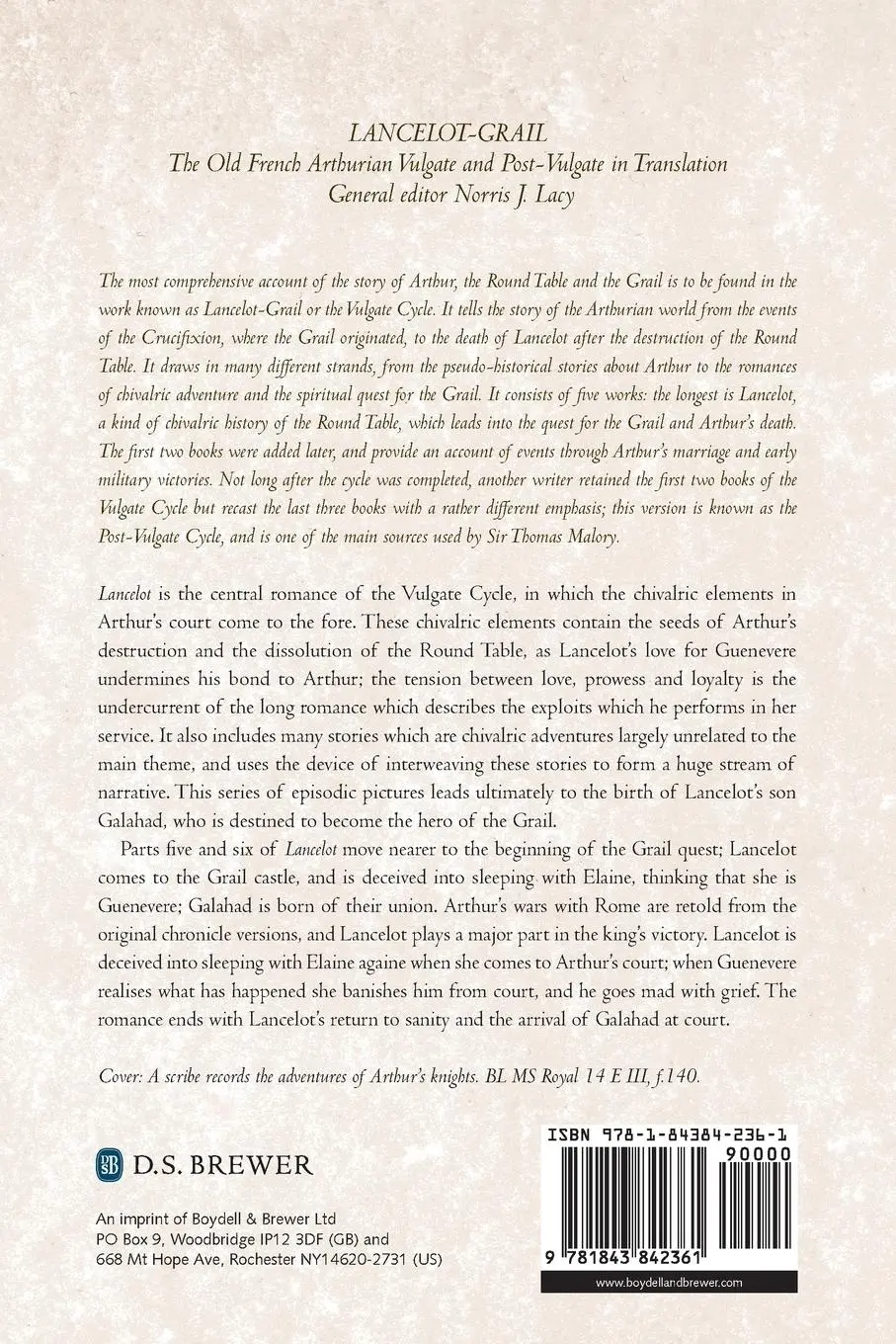 Rückseite: 9781843842361 | Lancelot, Part 5/Lancelog, Part 6 | Norris J Lacy | Taschenbuch | 2010