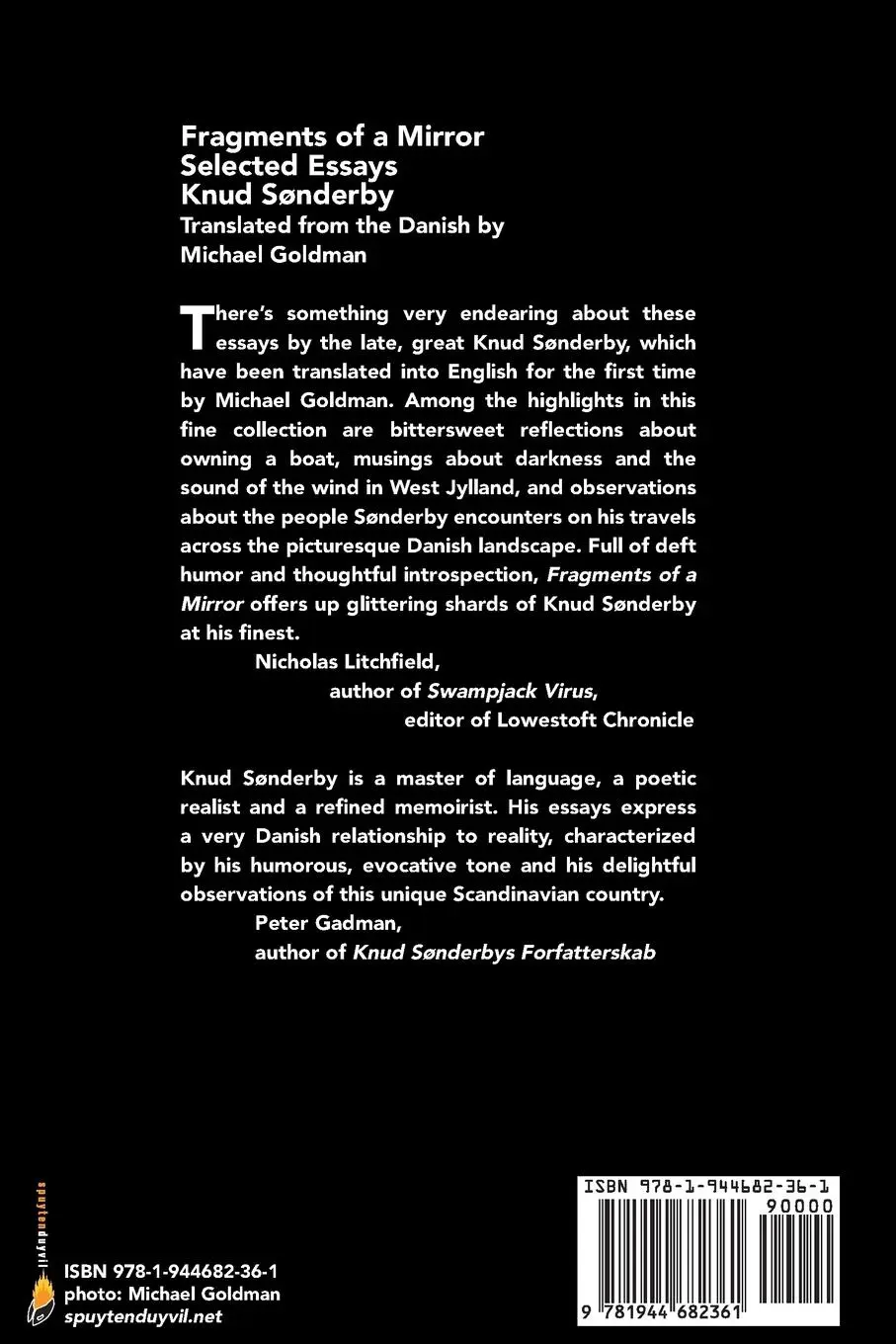 Rückseite: 9781944682361 | Fragments of a Mirror | Selected Essays | Knud Sønderby | Taschenbuch