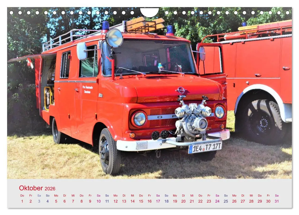 Bild: 9783457782361 | Oldtimer-FEUERWEHR (Wandkalender 2026 DIN A4 quer), CALVENDO...