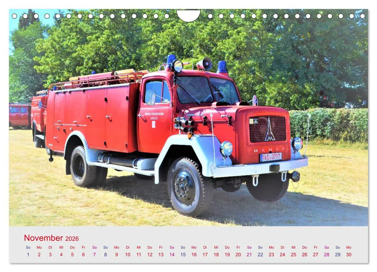 Bild: 9783457782361 | Oldtimer-FEUERWEHR (Wandkalender 2026 DIN A4 quer), CALVENDO...