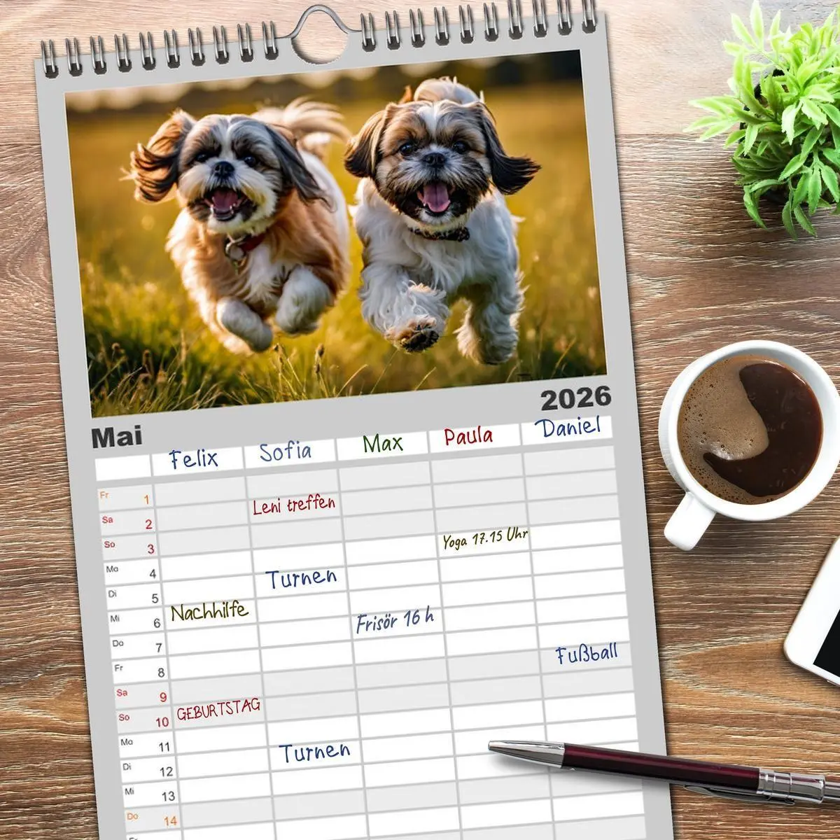 Bild: 9783516492361 | Familienplaner 2026 - Shih Tzu - der wuschelige Hund aus Tibet mit...