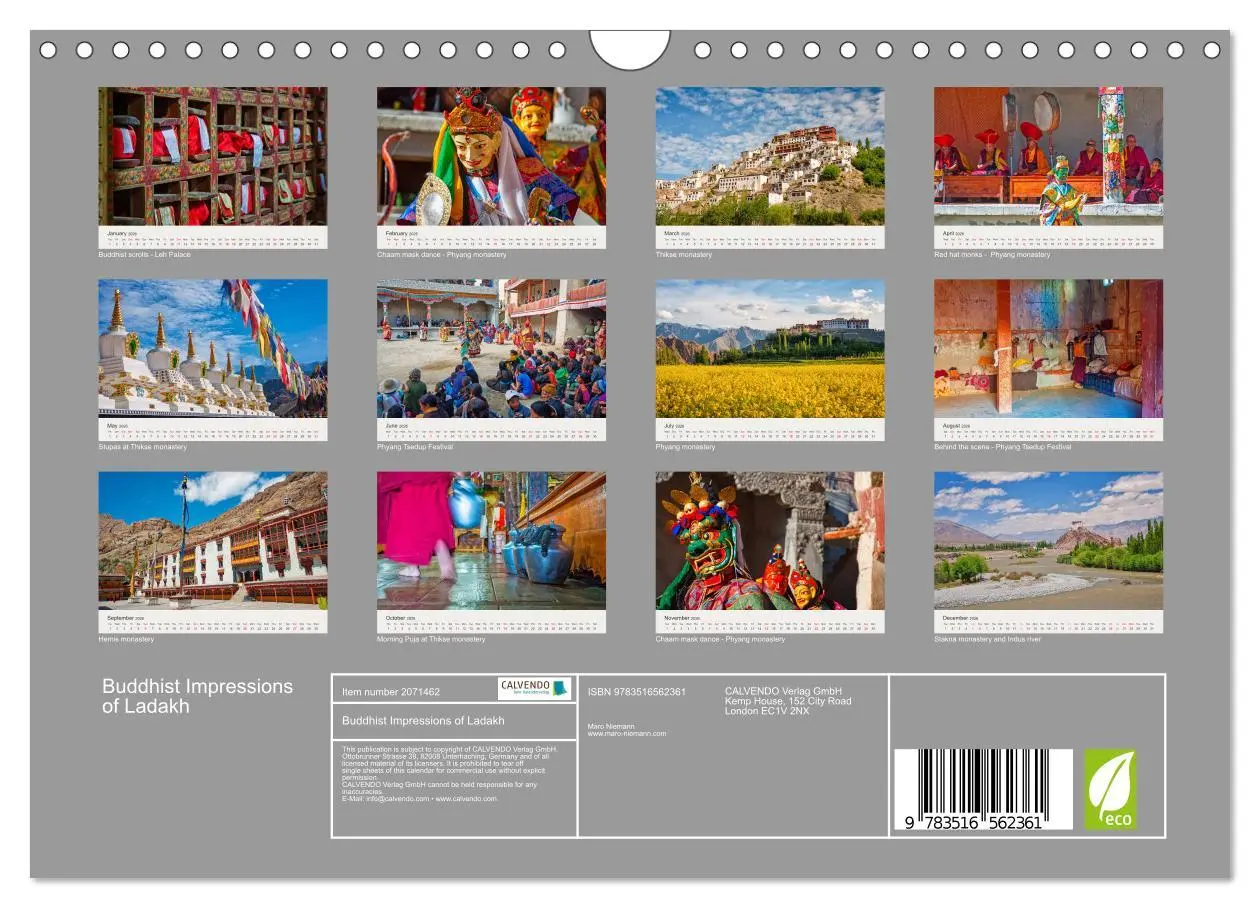 Bild: 9783516562361 | Buddhist Impressions of Ladakh (Wall Calendar 2026 DIN A4...