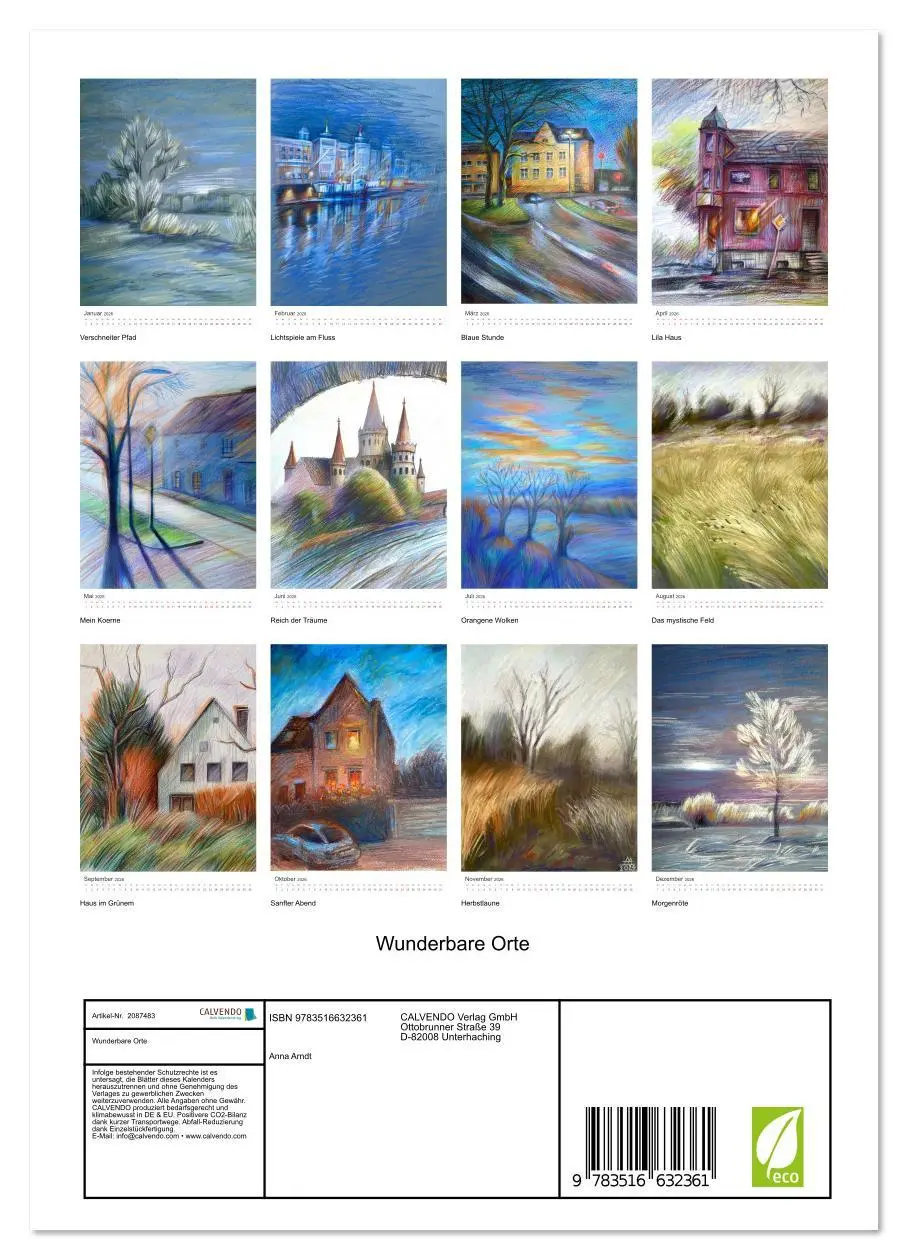 Bild: 9783516632361 | Wunderbare Orte (Wandkalender 2026 DIN A4 hoch), CALVENDO...