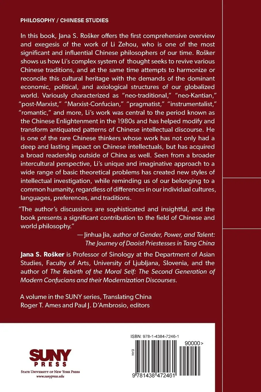 Rückseite: 9781438472461 | Following His Own Path | Li Zehou and Contemporary Chinese Philosophy