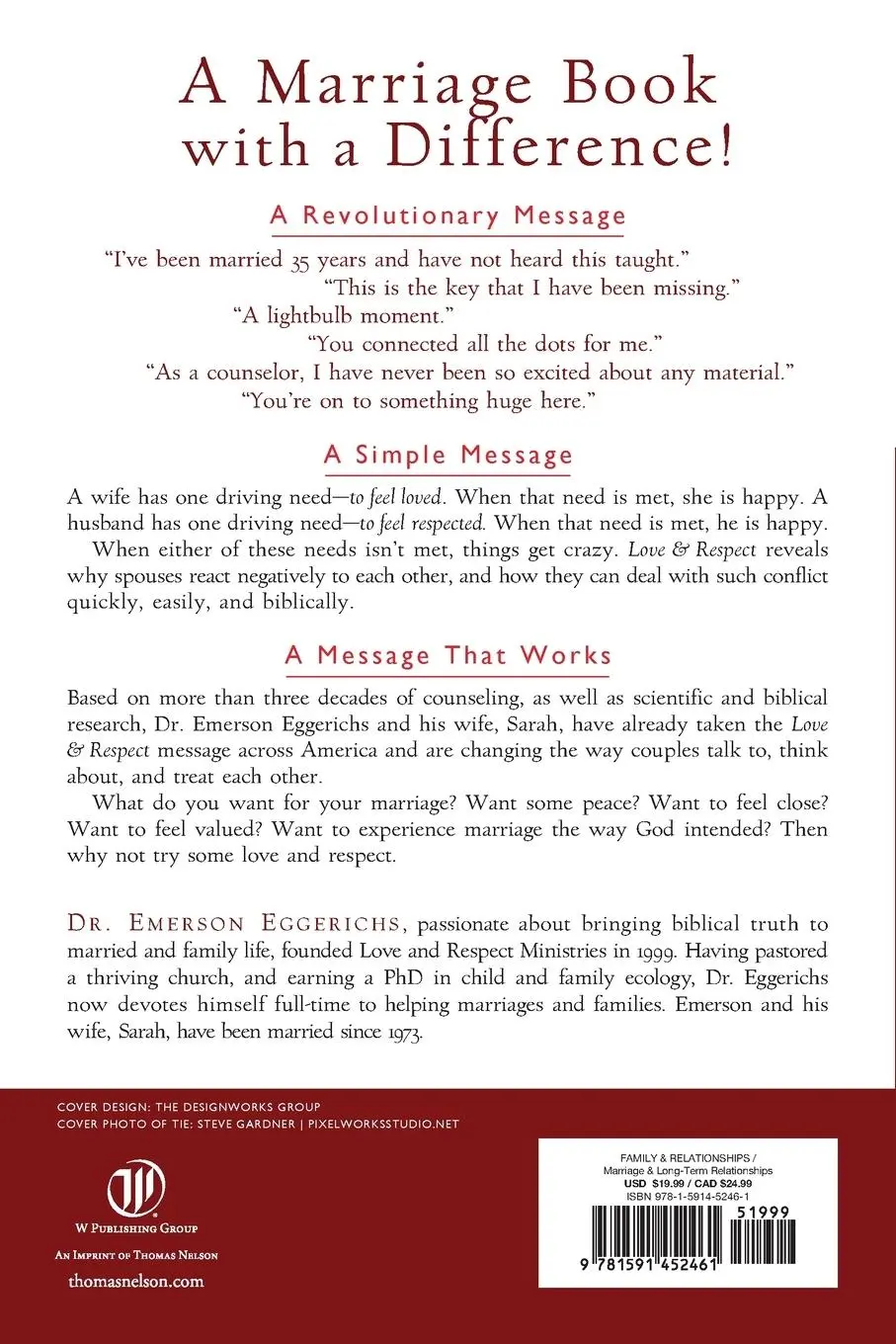 Rückseite: 9781591452461 | Love and Respect | Emerson Eggerichs | Taschenbuch | Englisch | 2006