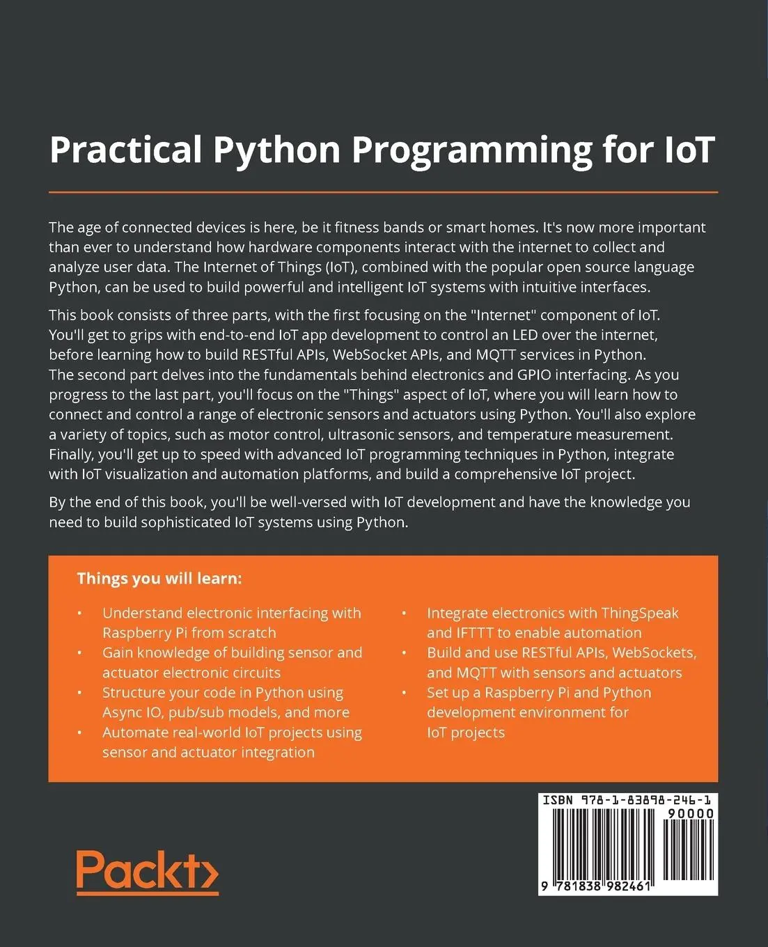 Rückseite: 9781838982461 | Practical Python Programming for IoT | Gary Smart | Taschenbuch | 2020