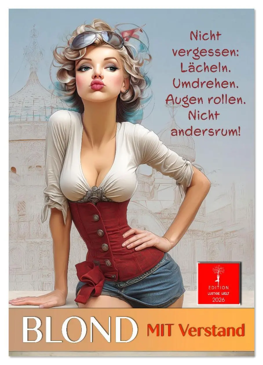 Cover: 9783516622461 | Blond mit Verstand (Wandkalender 2026 DIN A2 hoch), CALVENDO...