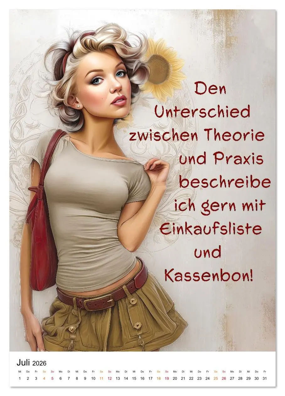 Bild: 9783516622461 | Blond mit Verstand (Wandkalender 2026 DIN A2 hoch), CALVENDO...