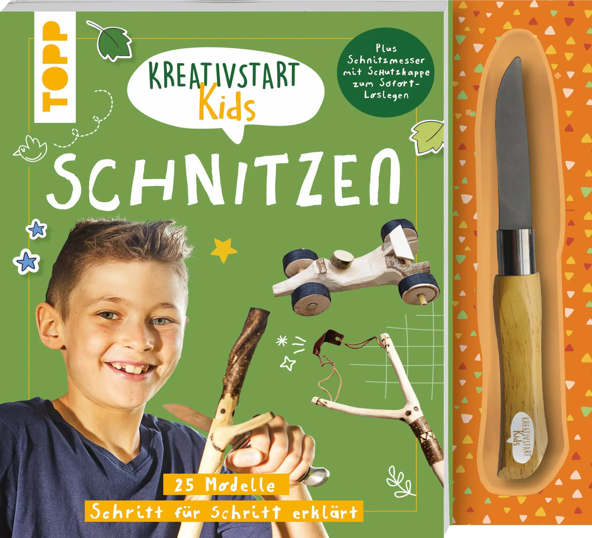 Cover: 9783735892461 | Kreativstart Kids Schnitzen. Anleitungsbuch und Material | Buch | 2025
