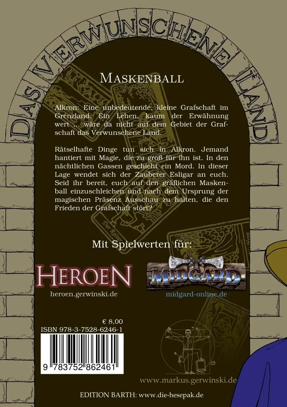 Rückseite: 9783752862461 | Maskenball | Markus Gerwinski | Taschenbuch | Das Verwunschene Land