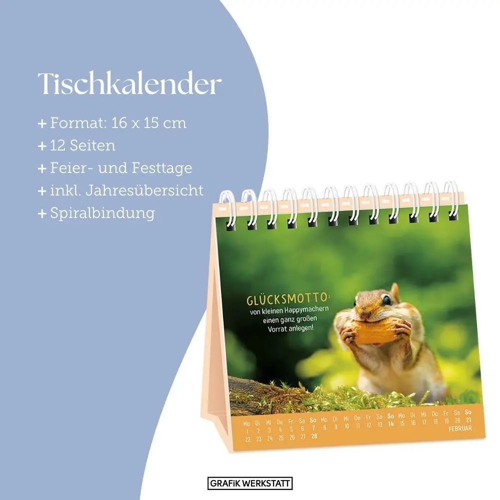 Bild: 9783986362461 | Tischkalender 2027 Happymacher | Tischkalender | Original | Kalender