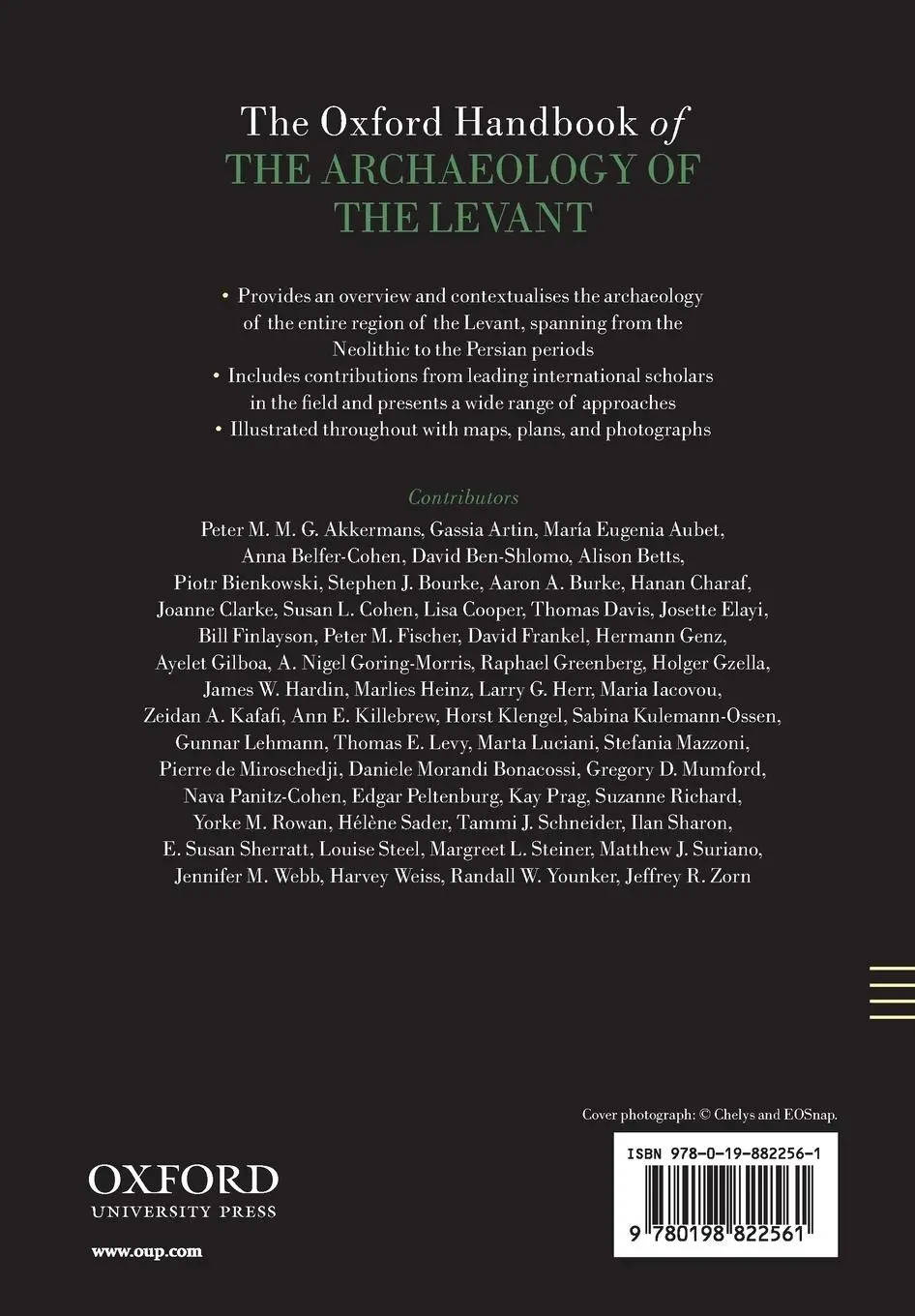 Rückseite: 9780198822561 | The Oxford Handbook of the Archaeology of the Levant | C. 8000-332 Bce