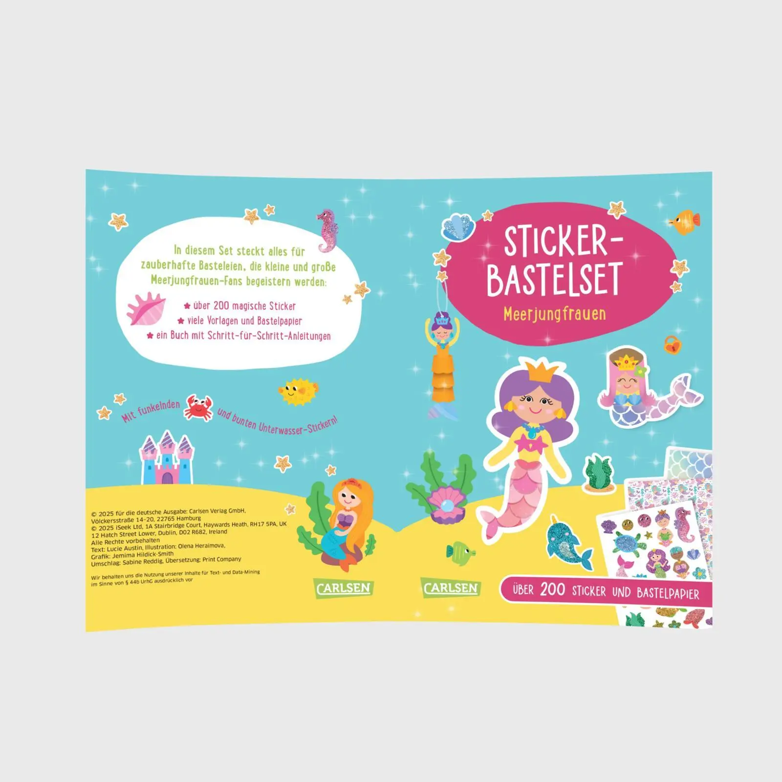 Bild: 9783551192561 | Bastelset für Kinder: Sticker-Bastelset: Meerjungfrauen | Poitier