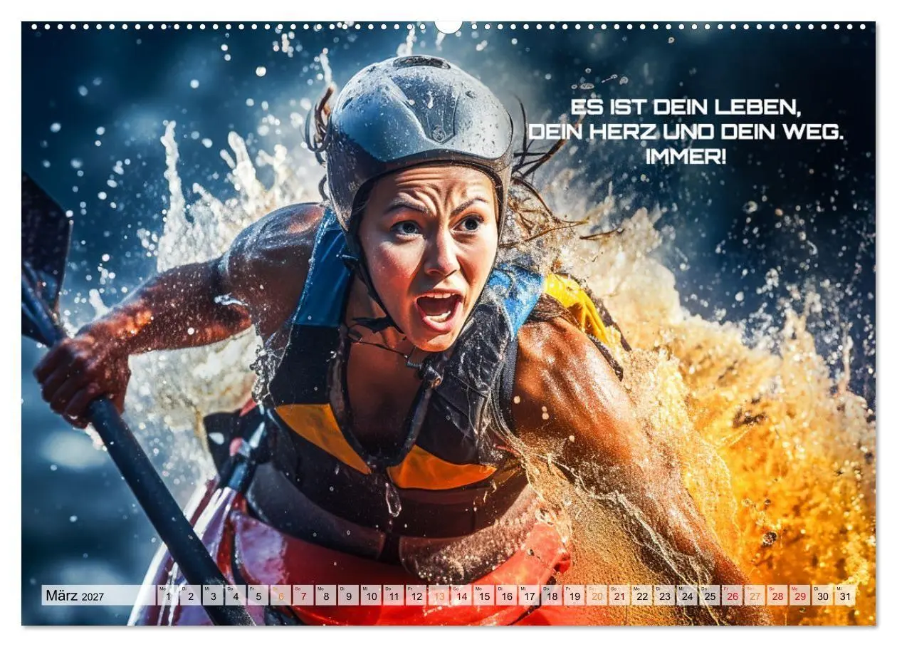 Bild: 9783569252561 | Kajak und Motivation (hochwertiger Premium Wandkalender 2027 DIN A2...