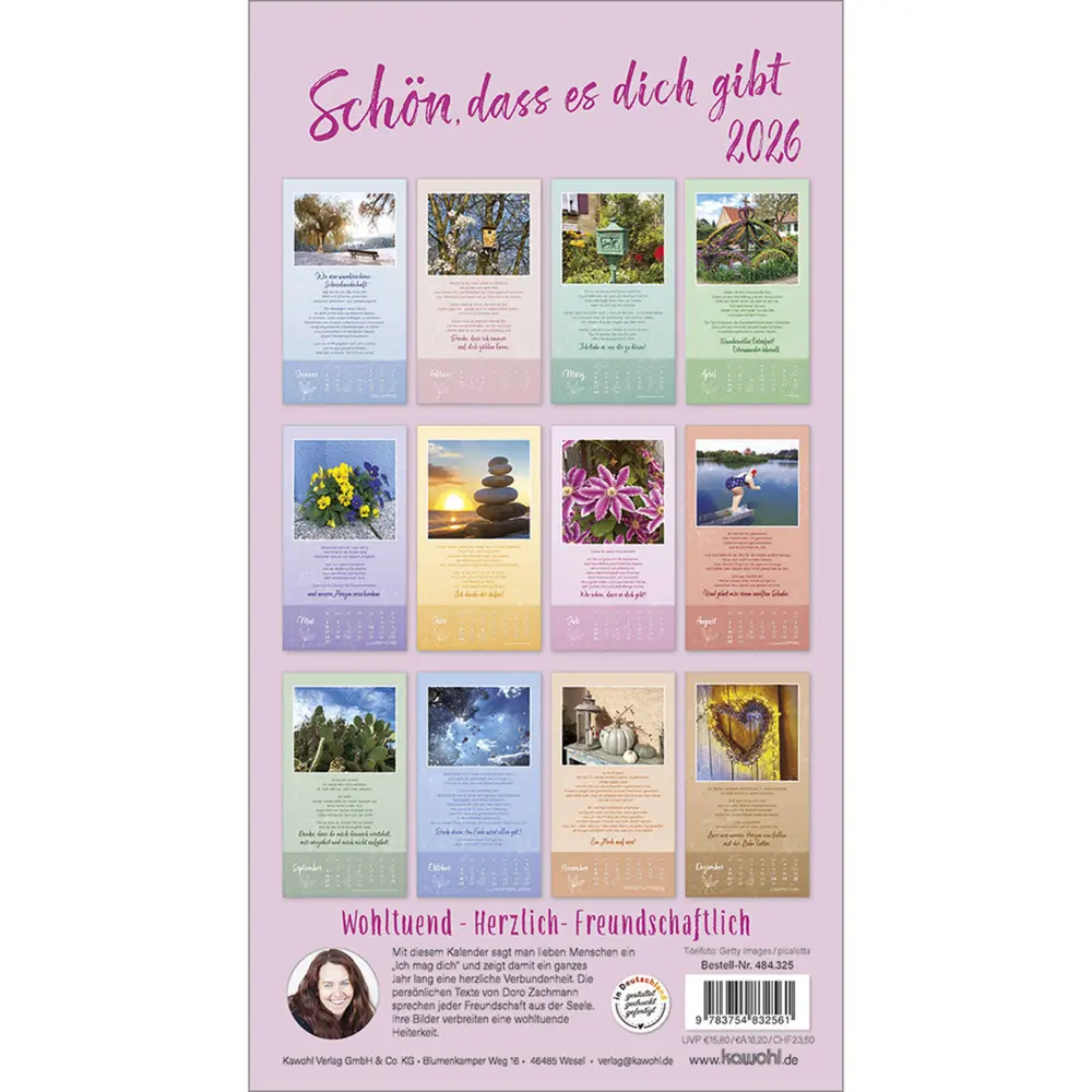 Bild: 9783754832561 | Schön, dass es dich gibt 2026 | Der "Ich mag Dich"-Kalender | Zachmann