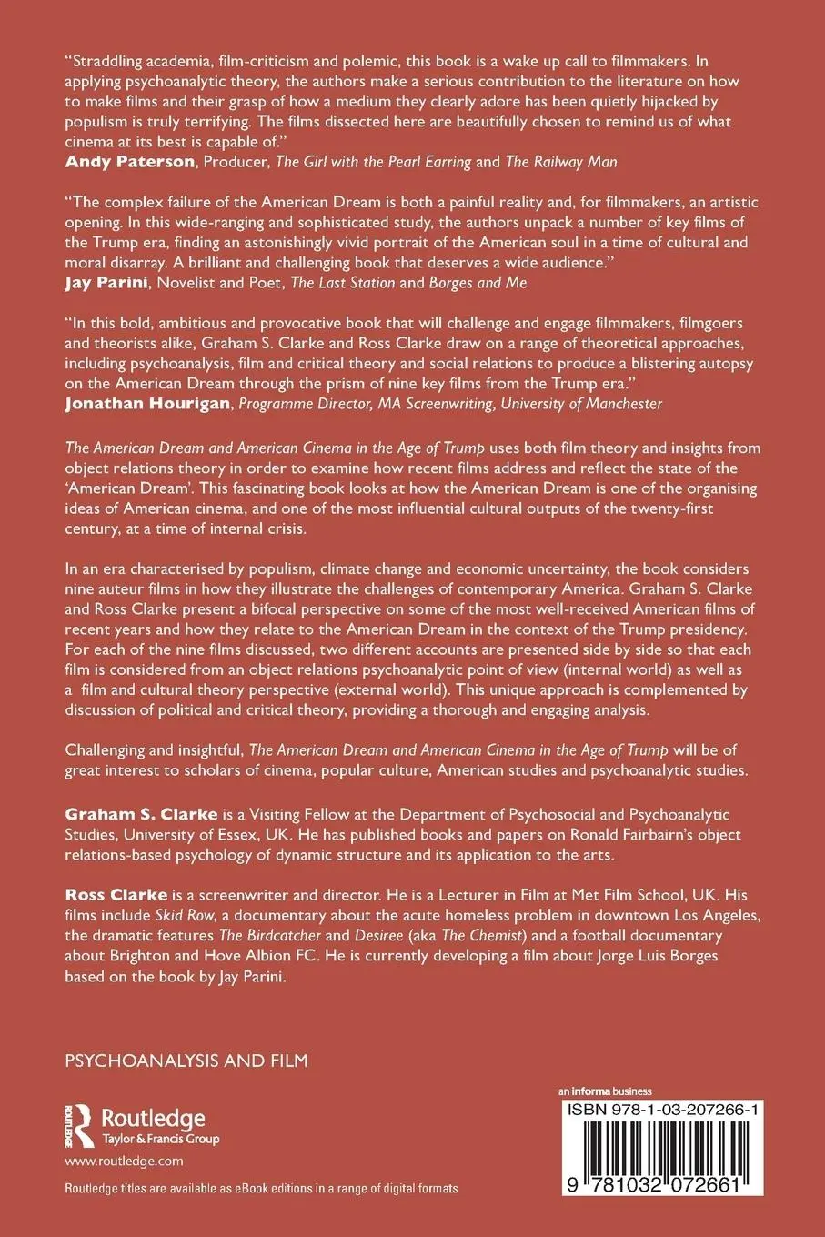Rückseite: 9781032072661 | The American Dream and American Cinema in the Age of Trump | Buch