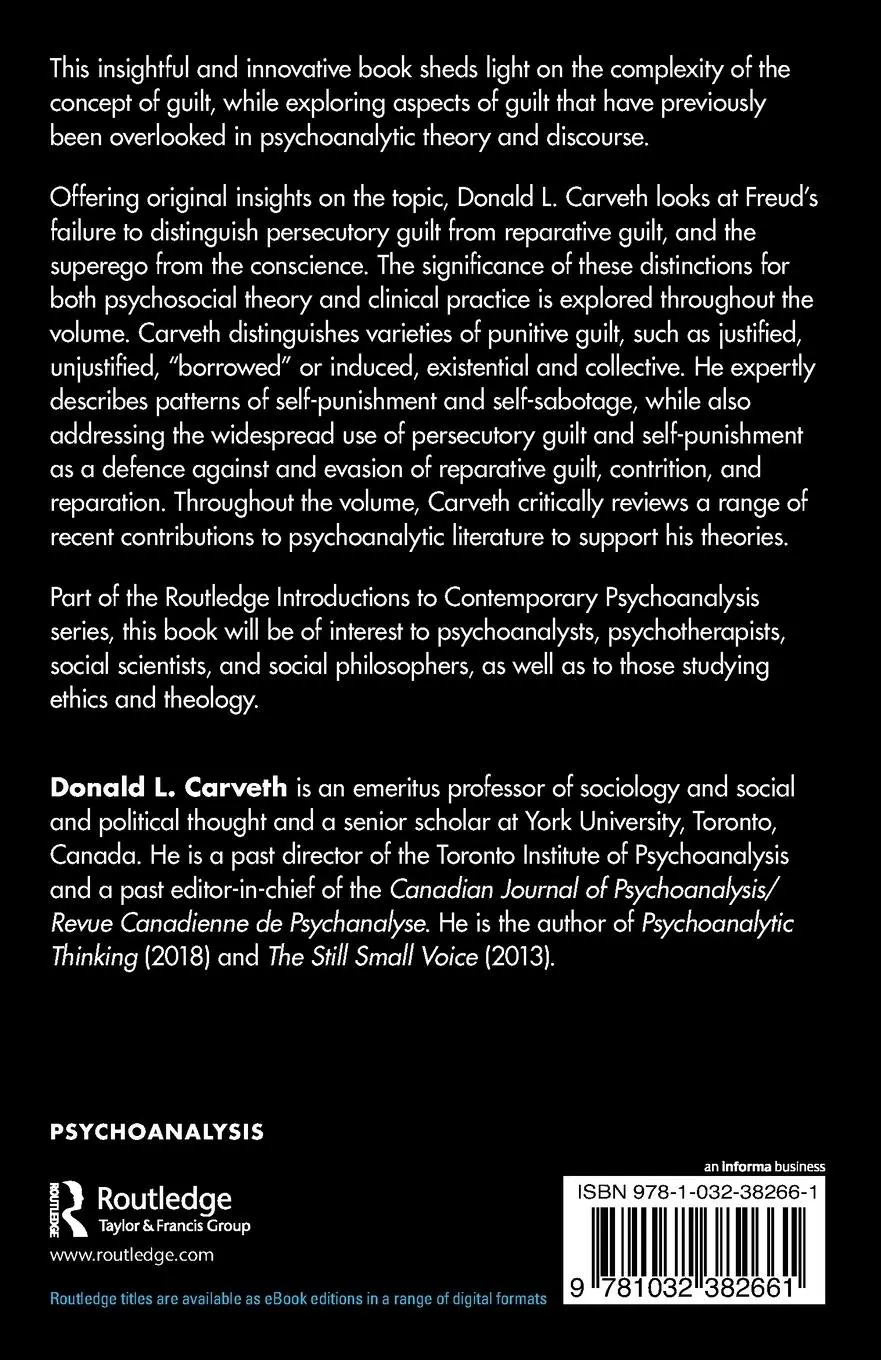 Rückseite: 9781032382661 | Guilt | A Contemporary Introduction | Donald L. Carveth | Taschenbuch