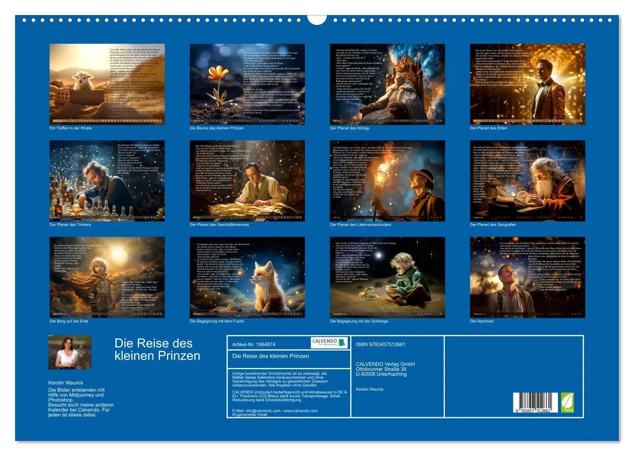 Bild: 9783457512661 | Die Reise des kleinen Prinzen (Wandkalender 2026 DIN A2 quer),...