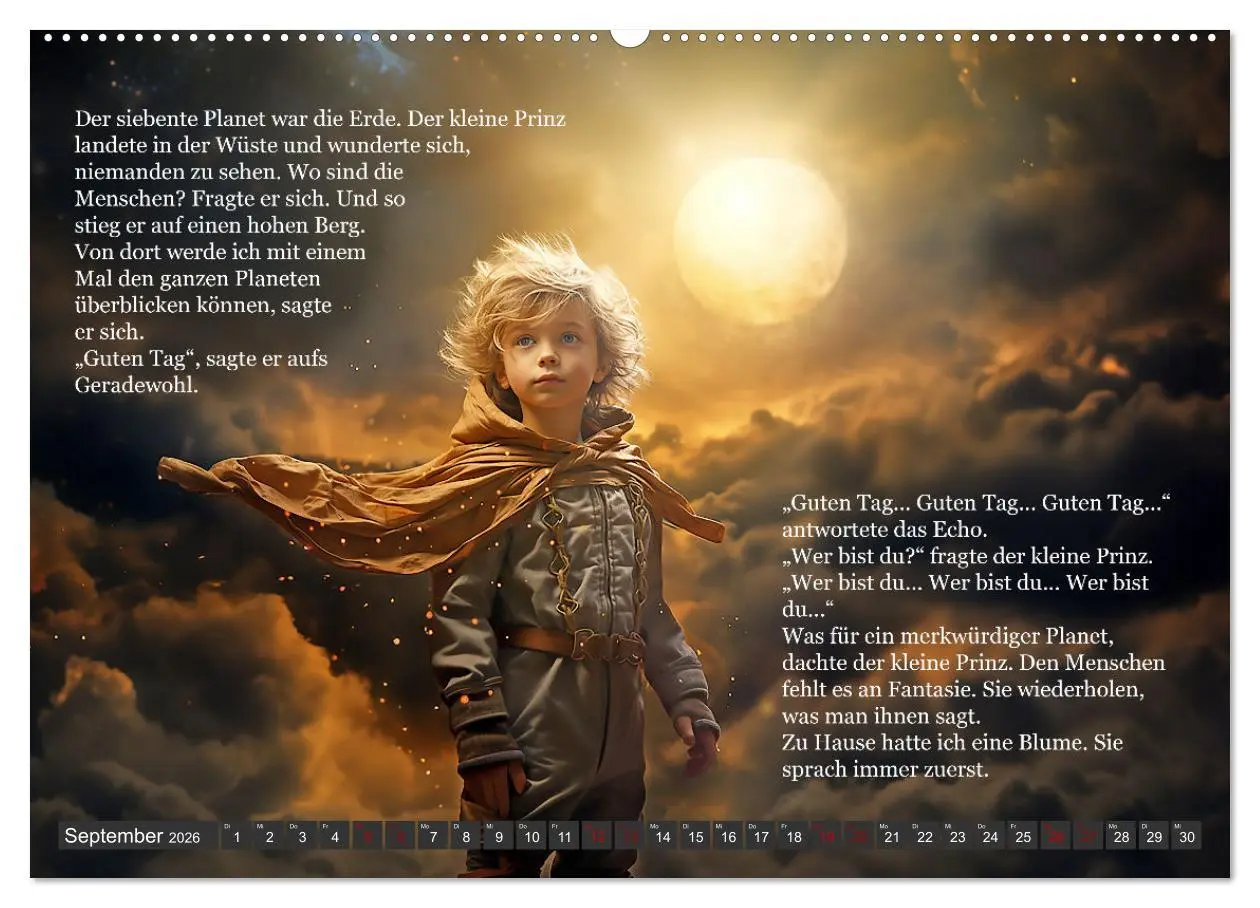 Bild: 9783457512661 | Die Reise des kleinen Prinzen (Wandkalender 2026 DIN A2 quer),...