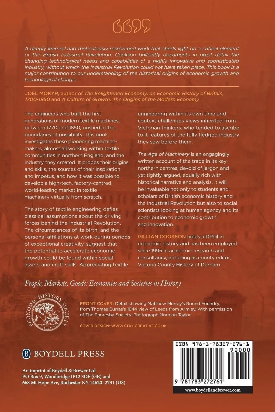 Rückseite: 9781783272761 | The Age of Machinery | Gillian Cookson | Taschenbuch | Englisch | 2018