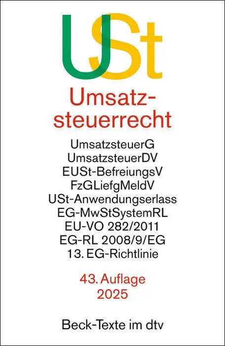 Cover: 9783423532761 | Umsatzsteuerrecht | Taschenbuch | dtv-Taschenbücher Beck Texte | 2025
