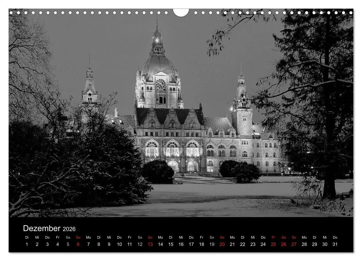 Bild: 9783516142761 | Hannover Monochrome Impressionen (Wandkalender 2026 DIN A3 quer),...