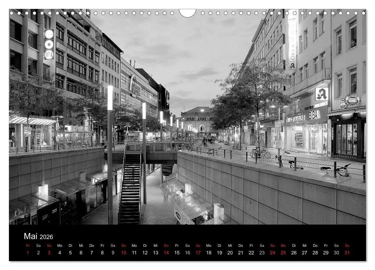 Bild: 9783516142761 | Hannover Monochrome Impressionen (Wandkalender 2026 DIN A3 quer),...