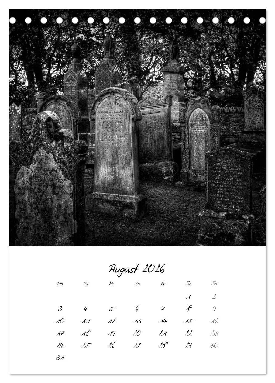 Bild: 9783516452761 | Schottland Monochrom (Tischkalender 2026 DIN A5 hoch), CALVENDO...