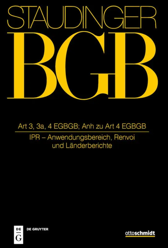 Cover: 9783805912761 | Art 3-4 | (Internationales Privatrecht - Allgemeiner Teil) | Hausmann