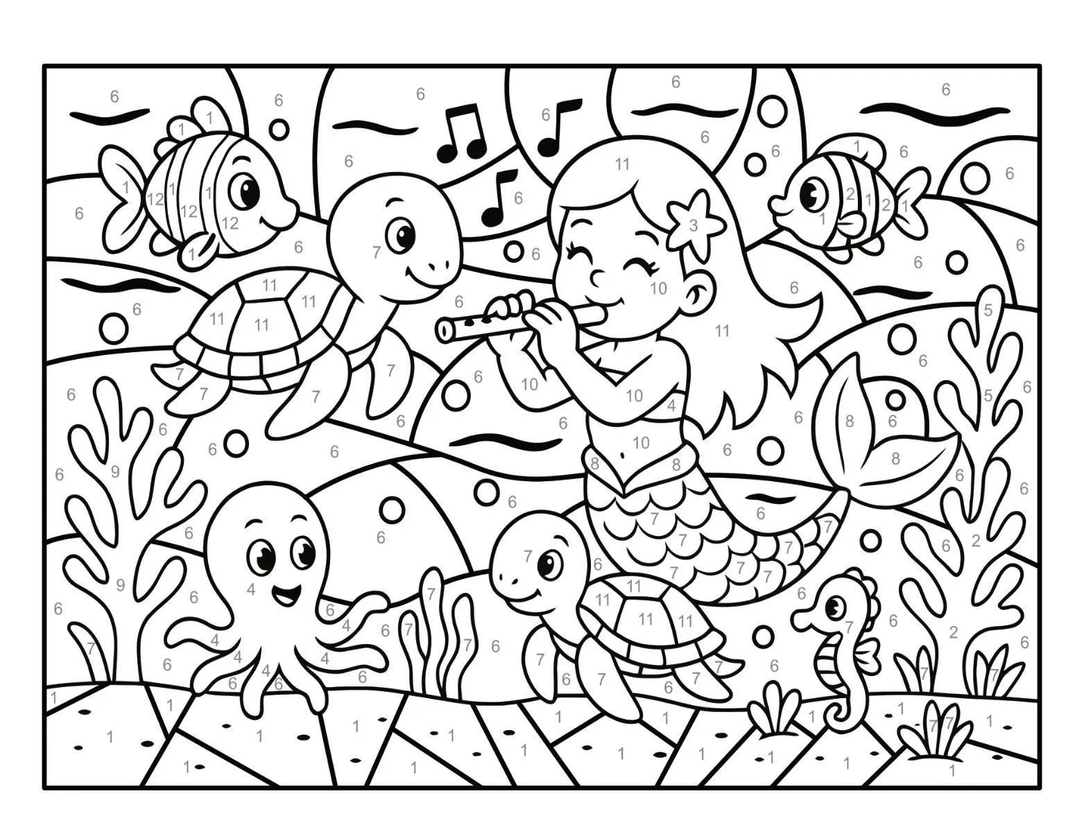 Bild: 9783986572761 | Malen nach Zahlen Meerjungfrau Malbuch für Kinder ab 5-7 Jahren | Buch